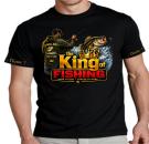 Angler T-Shirt King of Fishing Angeln Motiv 162