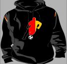 Kapuzen-Sweatshirt Fußball Motiv 6